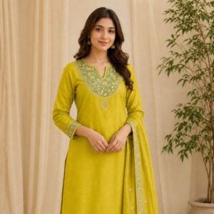 Green Banarasi in Russian silk fabric