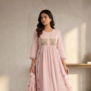 Light pink mul cotton set
